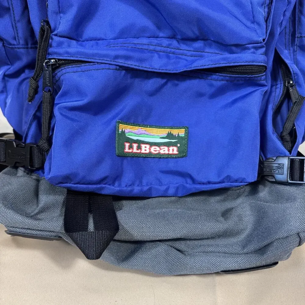 Vintage L.L.Bean Mountain Katahdin Backpack M847 Blue Hiking Gorpcore Hiking